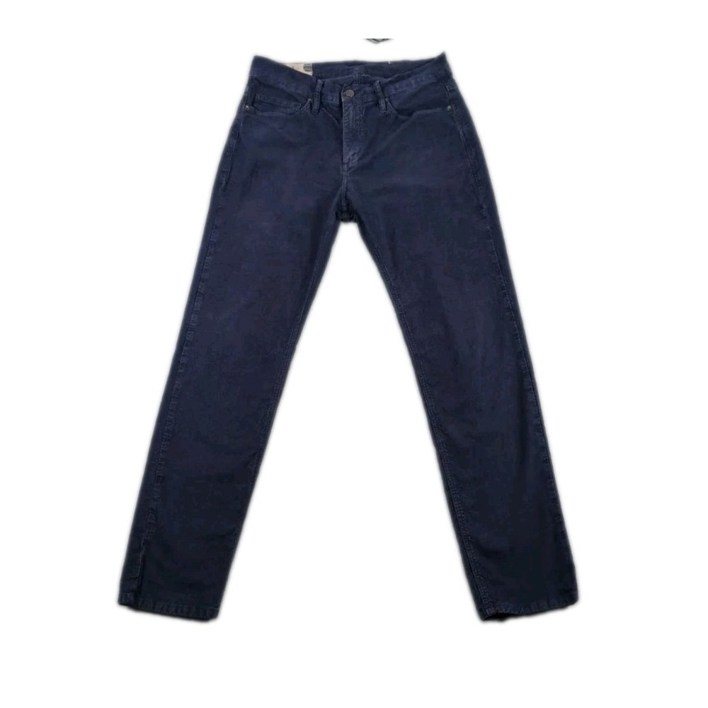 Marine Layer Corduroy Slim Straight Five Pocket Pants Mens 34X32 Navy Blue